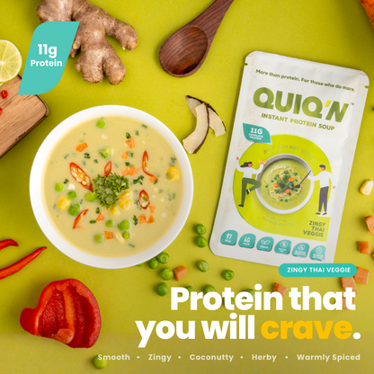 Quiq'N Instant Protein Soup Zingy Thai Veggie 25g.