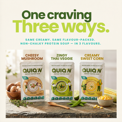 Quiq'N Instant Protein Soup Zingy Thai Veggie 25g.