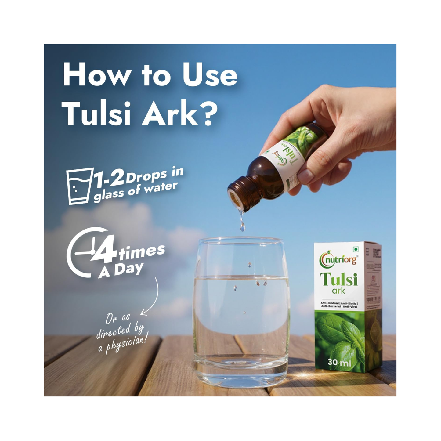 Nutriorg Tulsi Ark  Natural Immunity Boosting 30ml