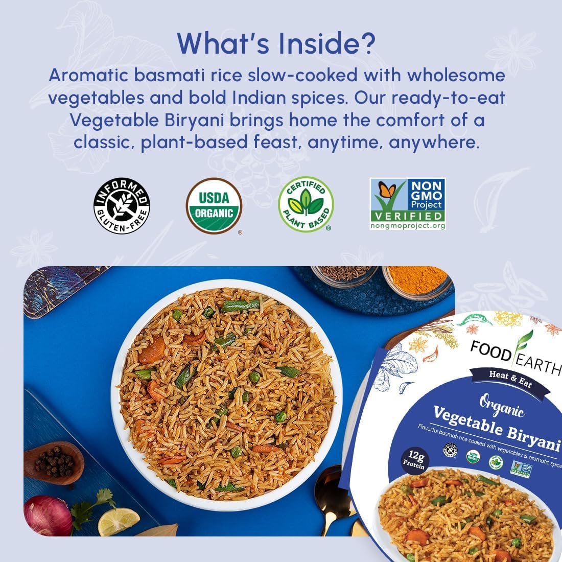 Food Earth Ready to Eat Vegetable Biryani