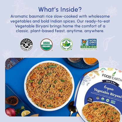 Food Earth Ready to Eat Vegetable Biryani