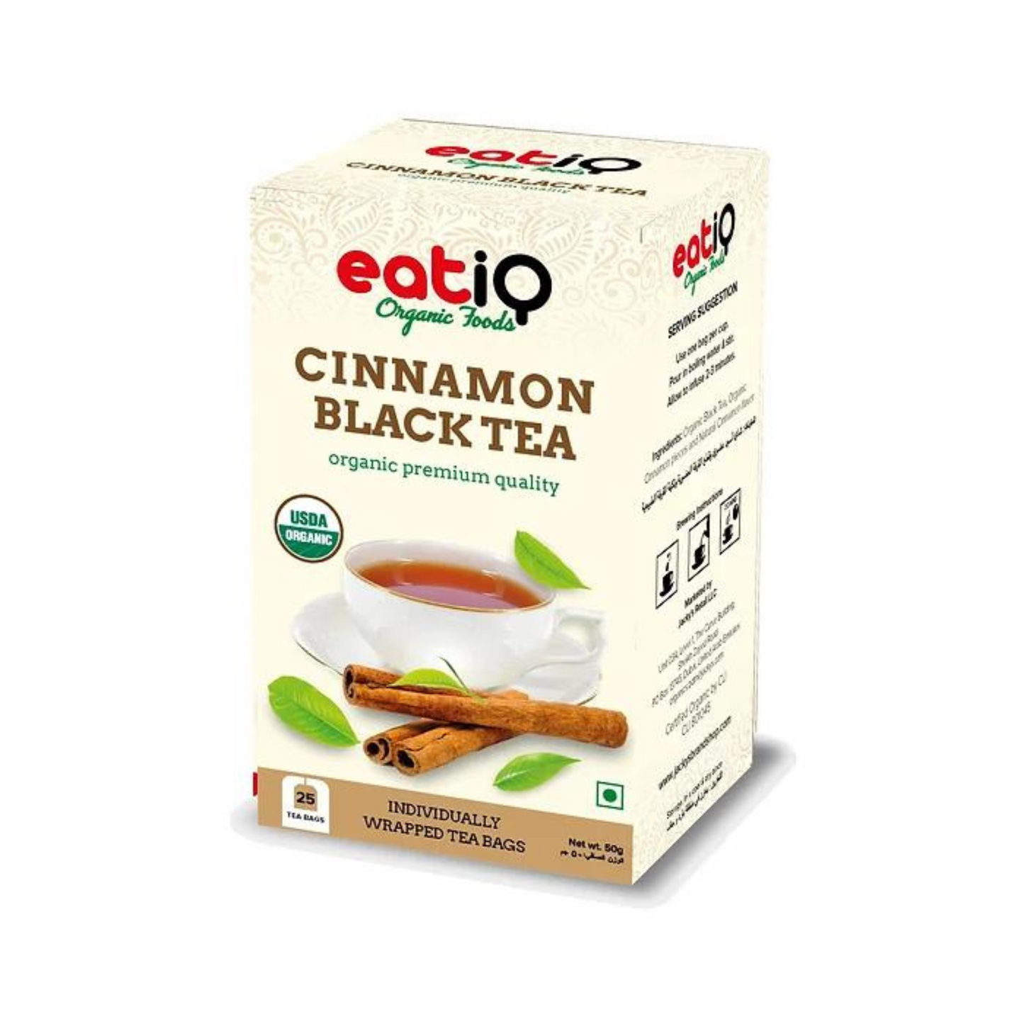 Organic Cinnamon Black Tea 50gm  (25 x 2gm)