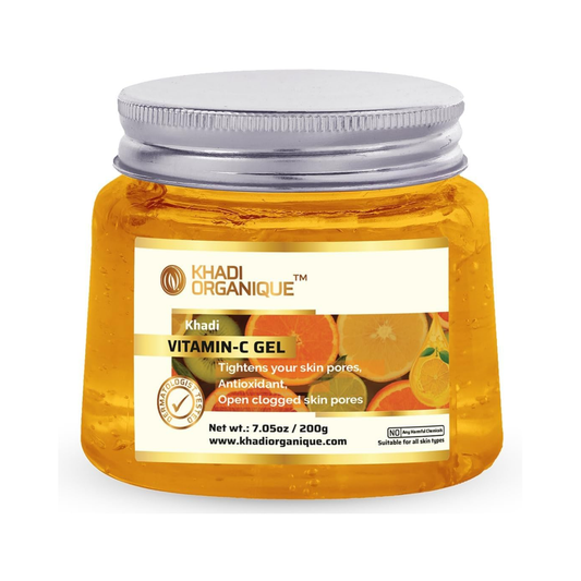 Khadi Organique Vitamin C Aloe Vera Gel for Face, Skin & Hair 200ml