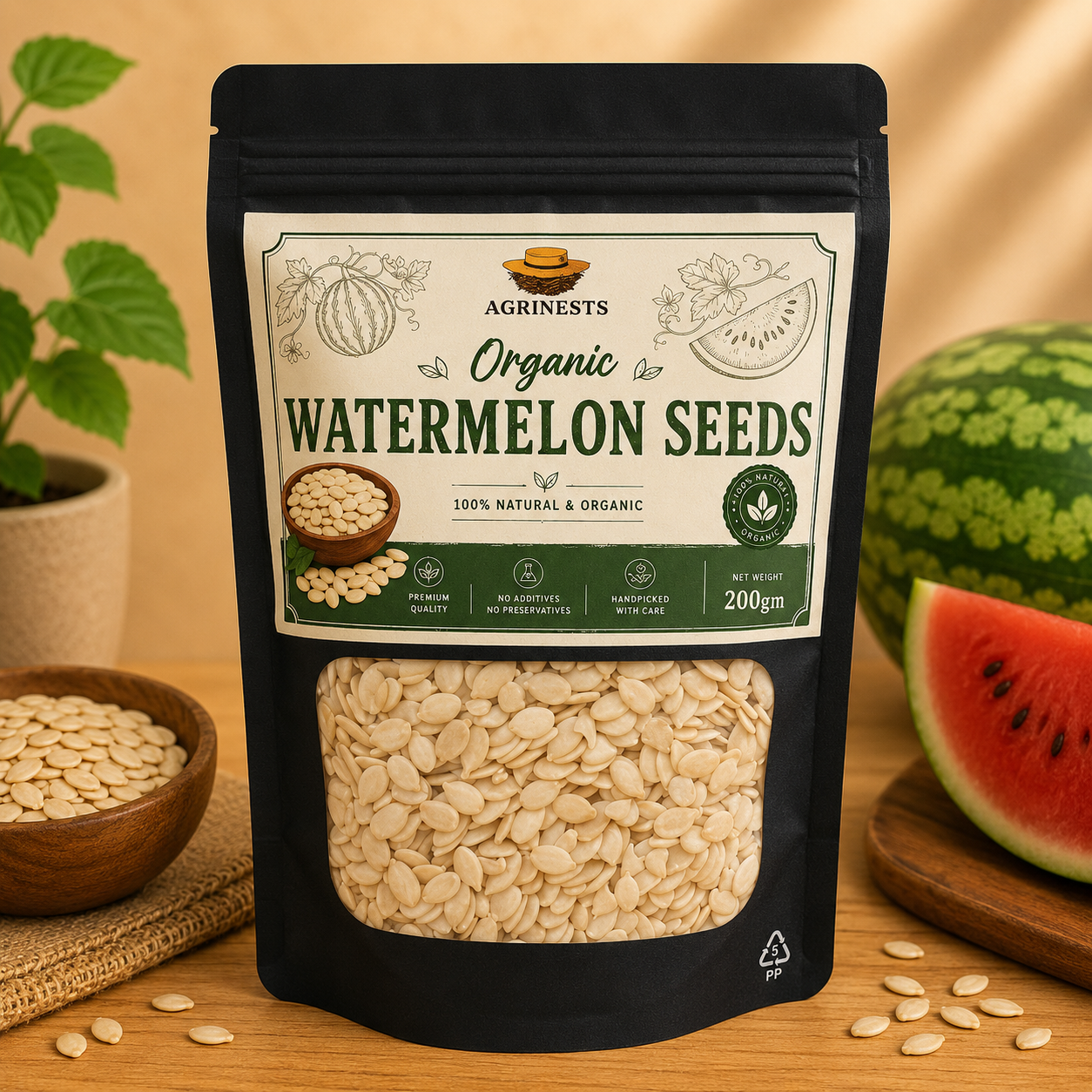 Organic Watermelon Seeds 200g