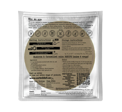 White Sesame Wrap with Pea Protein – 2gms Net Carbs | Gluten Free | Pack of 4
