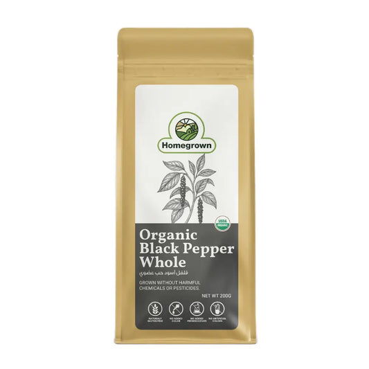 Homegrown Organic Black Pepper Whole 200g
