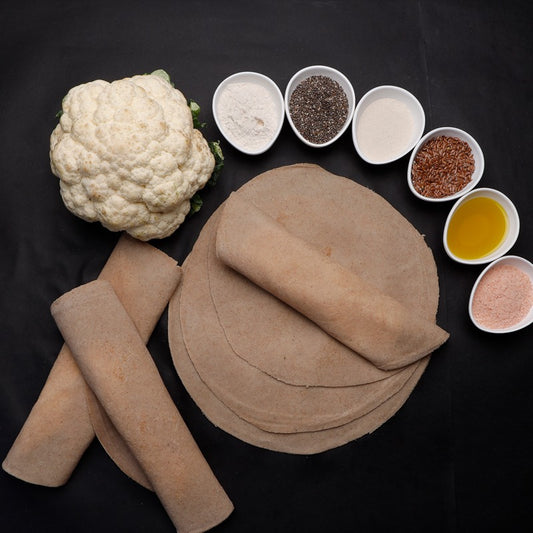 Cauliflower Wrap with Pea Protein – 9.7gms Protein | Gluten Free | Pack of 4