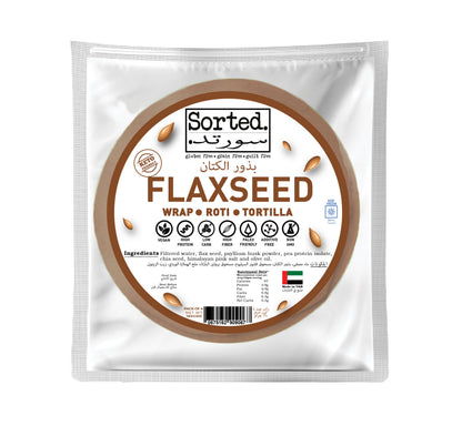 Flaxseed Wrap with Pea Protein – Only 0.5gms net carbs | Gluten Free | Pack of 4