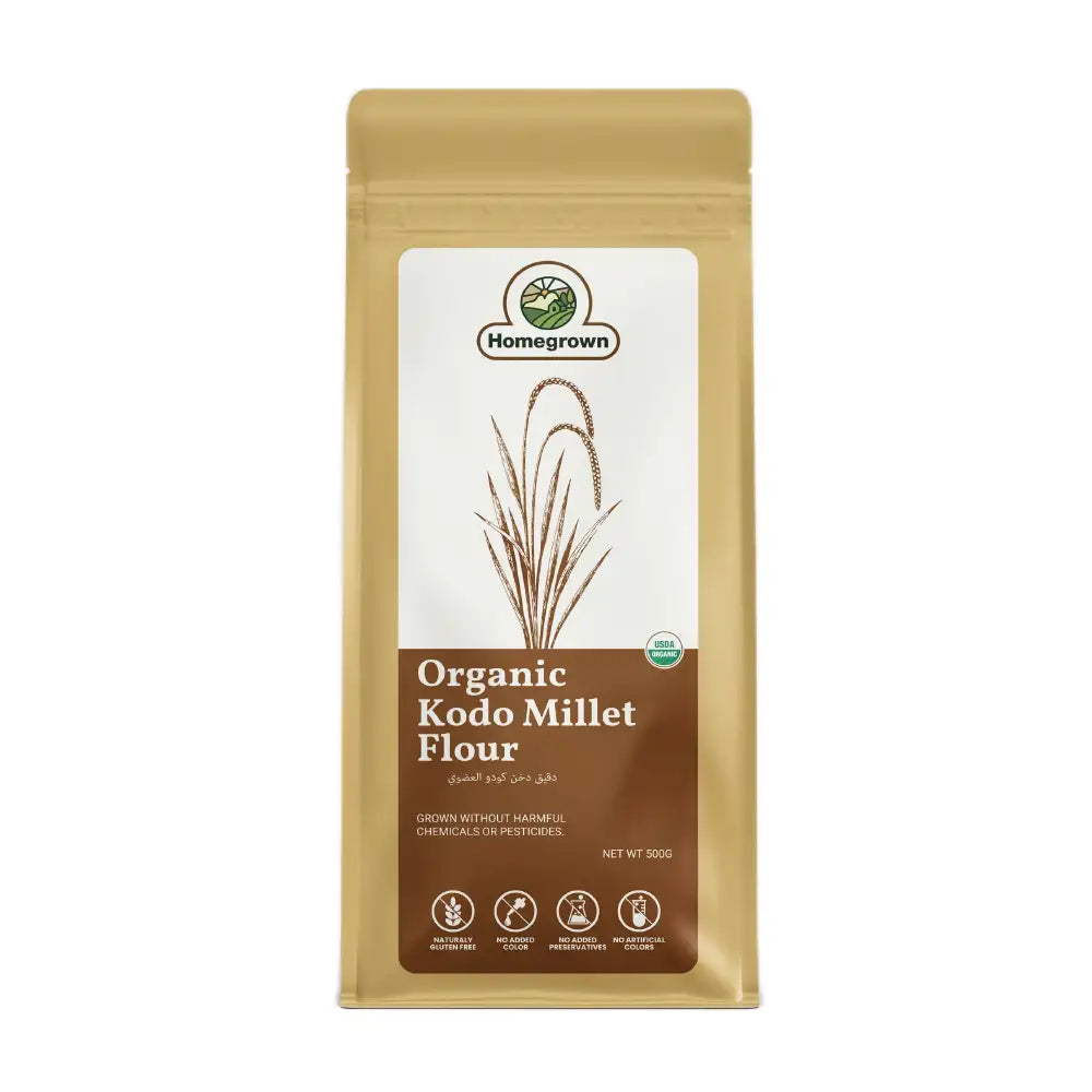 Homegrown Organic Kodo Millet Flour ( Kodra Atta ) 500g