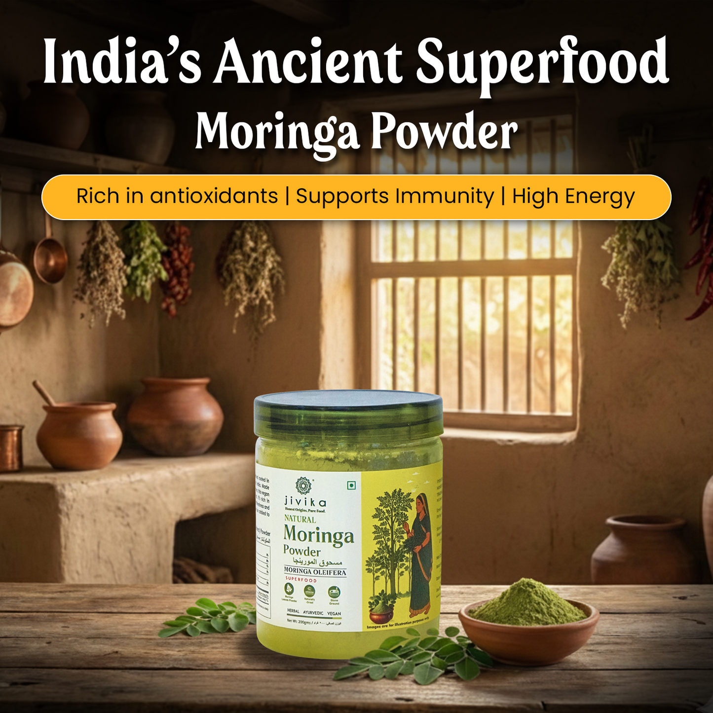 Jivika Natural Moringa Powder 200g