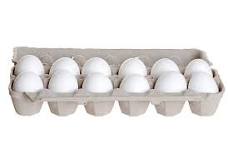 Organic white chicken eggs-12pcs (White)